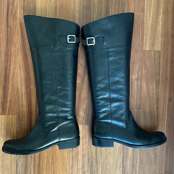 Size 10, Knee-High, Black Coach Joele Boots - Picture 3 of 6